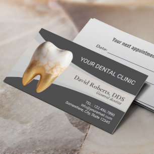 Carte De Rendez-vous Bureau dentaire Marbre moderne Dentiste dentaire