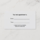 Carte De Rendez-vous Bureau dentaire Marbre moderne Dentiste dentaire (Dos)