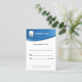 Carte De Rendez-vous Bureau dentaire Moderne Bleu Dentiste Nomination (Debout devant)