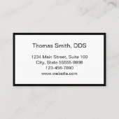 Carte De Rendez-vous Bureau des dentistes professionnels (Dos)