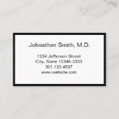 Carte De Rendez-vous Bureau du médecin professionnel (Dos)