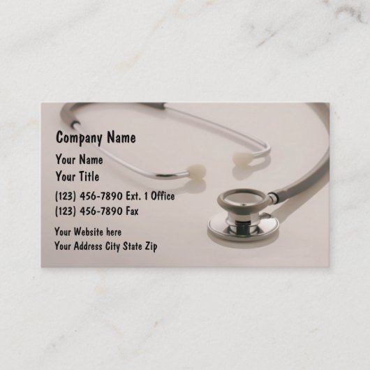 Carte De Rendez-vous Bureau Médicale Businesscards (Devant)