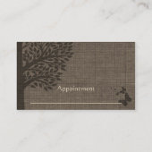 Carte De Rendez-vous Burlap Rustic Tree Nomination Professionnelle (Dos)