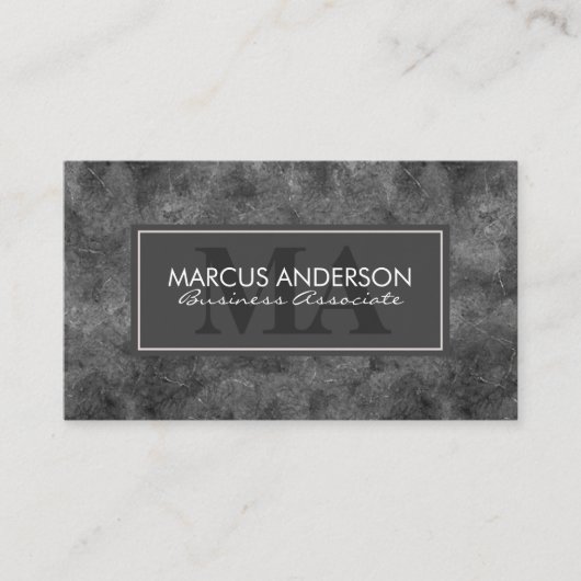 Carte De Rendez-vous Cadre classique gris | Arrière - plan de texture n (Devant)