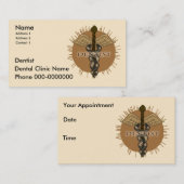 Carte De Rendez-vous Caducée de dentiste (Devant / Derrière)