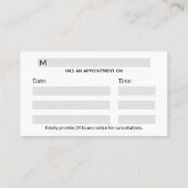 Carte De Rendez-vous Caducée en or Médicale professionnel (Dos)