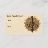 Carte De Rendez-vous Caduceus M.D. Docteur (Dos)