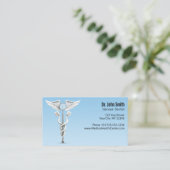 Carte De Rendez-vous Caduceus White Dental Mirror Toothbrush Médicale (Debout devant)