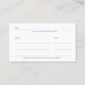 Carte De Rendez-vous Caduceus White Dental Mirror Toothbrush Médicale (Dos)