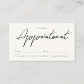 Carte De Rendez-vous Calligraphie minimale Code QR commercial écrit à l (Devant)