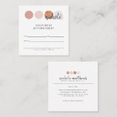 Carte De Rendez-vous Calligraphie moderne Artiste de maquillage féminin (Devant / Derrière)