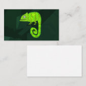 Carte De Rendez-vous Caméléon vert mignon (Devant / Derrière)