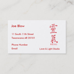Carte De Rendez-vous Caractère de kanji pour REIKI