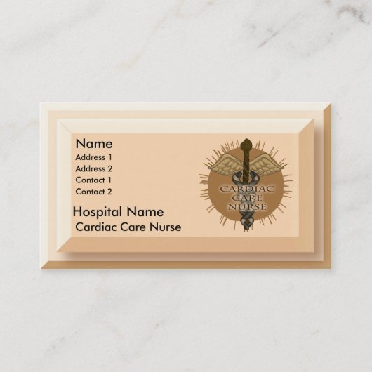 Carte De Rendez-vous Cardiac care Nurse custom (Devant)