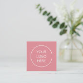 Carte de rendez-vous Carré Blush Pink (Debout devant)