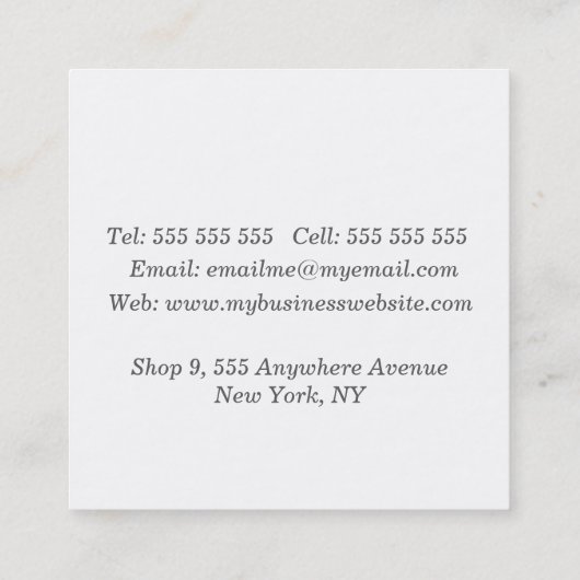 Carte De Rendez-vous Carré de l'éditeur de collage d'art Abstrait (Dos)