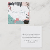 Carte De Rendez-vous Carré de l'éditeur de collage d'art Abstrait (Devant / Derrière)