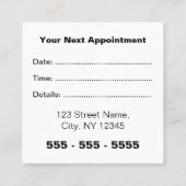 Carte de rendez-vous Carré simple du logo d'entrep (Dos)