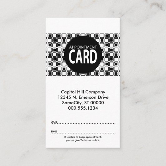 carte de rendez-vous carrés (Devant)