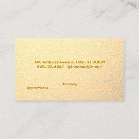 Carte De Rendez-vous Cartoon Grooming (Dos)