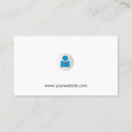 Carte De Rendez-vous Centre d'appels | Logo du casque Business Man (Dos)