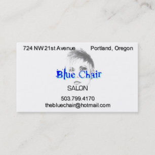 Carte De Rendez-vous Chaise bleue avec le headshot