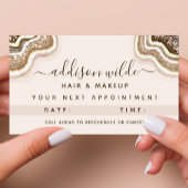 Carte De Rendez-vous Champagne Gold Parties scintillant Brown Géode Aga