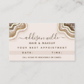 Carte De Rendez-vous Champagne Gold Parties scintillant Brown Géode Aga (Devant)