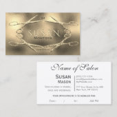 Carte De Rendez-vous Charme de parties scintillantes de ciseaux de (Devant / Derrière)