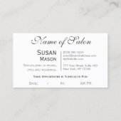 Carte De Rendez-vous Charme de parties scintillantes de ciseaux de (Dos)