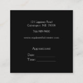 Carte De Rendez-vous Cheval foncé personnalisé (Dos)