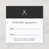 Carte De Rendez-vous Cheveux blancs gris-foncé élégants simples de (Devant)