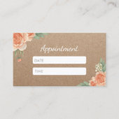 Carte De Rendez-vous Cheveux et maquillage Artiste Rustique Floral Rend (Devant)