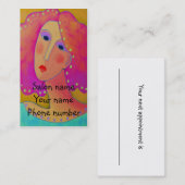 Carte De Rendez-vous Cheveux rose chaud (Devant / Derrière)