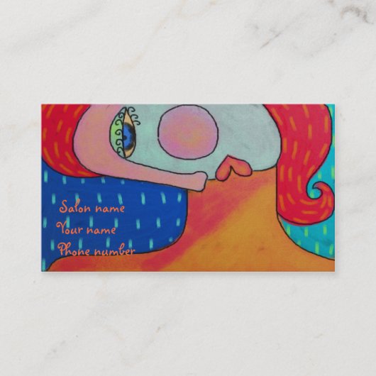 Carte De Rendez-vous Cheveux rouge (Devant)