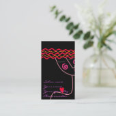Carte De Rendez-vous Cheveux rouge ondulé 2 (Debout devant)