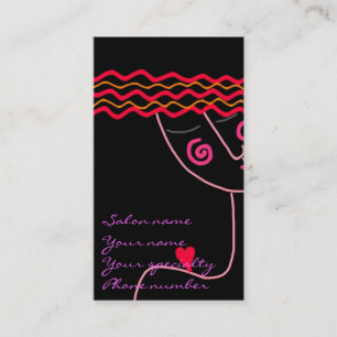 Carte De Rendez-vous Cheveux rouges onduleux 2