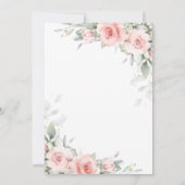 Carte de rendez-vous chic avec photo florale rose  (Dos)