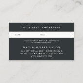 Carte De Rendez-vous Chic Blush | Élégant rose et noir (Dos)