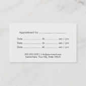 Carte De Rendez-vous Chic Ciseau Bois Frappes Salon De Coiffure Rendez- (Dos)