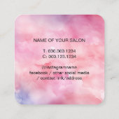 Carte De Rendez-vous Chic Elegant Aquarelle Rose Beauté Salon (Dos)