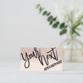 Carte De Rendez-vous Chic glamour Rose Parties scintillant or rose mode (Debout devant)