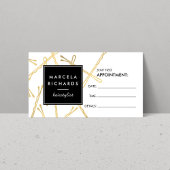 Carte de rendez-vous Chic Gold Bobby Pins Hair Sty