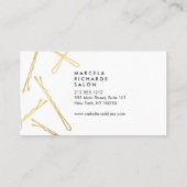 Carte de rendez-vous Chic Gold Bobby Pins Hair Sty (Dos)