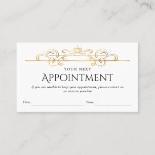 Carte De Rendez-vous Chic Gold Foil Classic Vintage Fils Personnalisé 