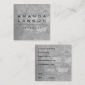 Carte De Rendez-vous Chic Grunge Grey (rendez-vous) (Devant / Derrière)