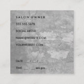 Carte De Rendez-vous Chic Grunge Grey (rendez-vous) (Dos)