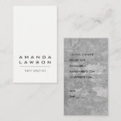 Carte De Rendez-vous Chic Grunge White Grey (rendez-vous) (Devant / Derrière)