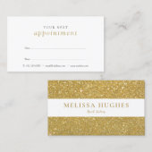 Carte de rendez-vous Chic Modern Gold Parties scin (Devant / Derrière)