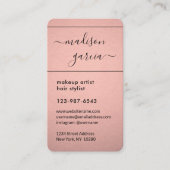 Carte De Rendez-vous Chic moderne Script Rose Gold Faux Foil Vertical (Devant)
